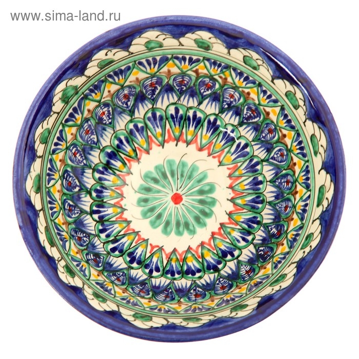 Коса Риштанская Керамика "Узоры", 18 см, большая,  микс