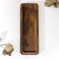 Лоток для подачи столовых приборов Adelica, 23&times;8&times;1,8 см, окрашен в тёмный цвет, берёза