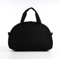 Сумка спортивная на молнии, наружный карман, длинный ремень, средний размер, цвет чёрный Сумка спортивная на молнии, наружный карман, длинный ремень, средний размер, цвет чёрный