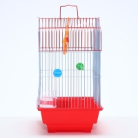 Клетка для птиц укомплектованная Bd-1/4f, 30 х 23 х 39 см, красная Клетка для птиц укомплектованная Bd-1/4f, 30 х 23 х 39 см, красная