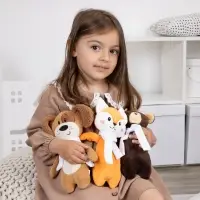 Мягкая игрушка Beastie Toys, мишка с белым шарфом Мягкая игрушка Beastie Toys, мишка с белым шарфом