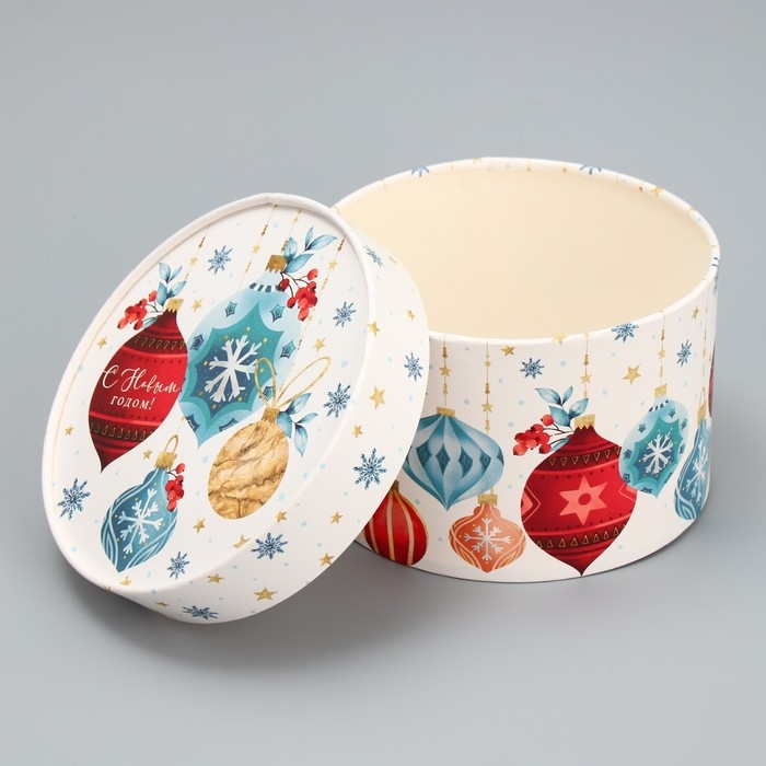 Набор шляпных коробок 3 в 1 &laquo;Яркого Нового года&raquo;, 16 х 10, 14 х 9, 13 х 8,5 см, Новый год