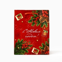 Пакет подарочный новогодний ламинированный &laquo;Новогодняя история&raquo;, MS 18 х 23 х 8 см, Новый год