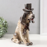 Сувенир полистоун "Пёс в цилиндре" 24,5х12х32,5 см Сувенир полистоун "Пёс в цилиндре" 24,5х12х32,5 см