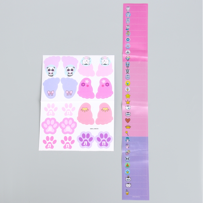 Бирки для одежды и обуви. Набор именных наклеек для маркировки детских вещей &laquo;Стильная красавица&raquo;, 48 шт