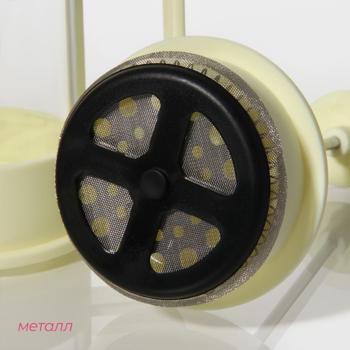 Чайник заварочный френч - пресс Доляна &laquo;Классика&raquo;, 350 мл, стекло, цвет молочный