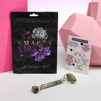 Массажёр гуаша для лица и зоны декольте &laquo;8 марта&raquo; кальцит, серпентин