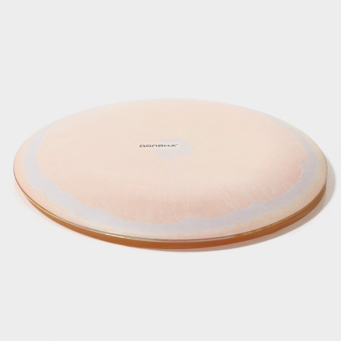 Набор тарелок стеклянных Доляна &laquo;Сочный апельсин&raquo;, 19 предметов: 6 десертных тарелок, 6 обеденных тарелок, 6 мисок, салатник