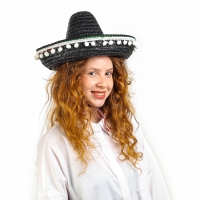 Карнавальная шляпа «Сомбреро», цвет чёрный Карнавальная шляпа «Сомбреро», цвет чёрный