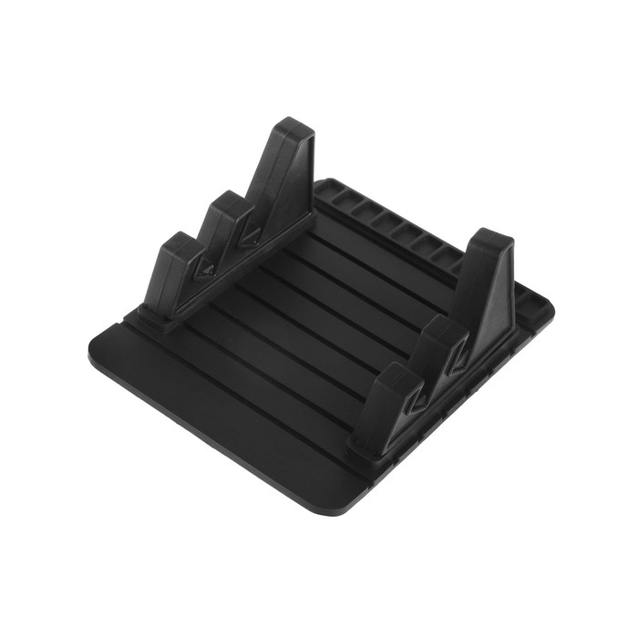 Коврик противоскользящий 12×9 см, с двойной подставкой, номер телефона, черный Коврик противоскользящий 12×9 см, с двойной подставкой, номер телефона, черный