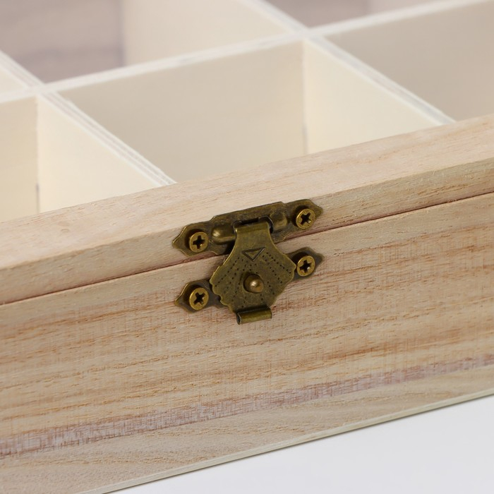 Ящик для хранения чайных пакетиков Доляна &laquo;Ахмадабад&raquo;, 8 ячеек, 24,8&times;18&times;4,8 см