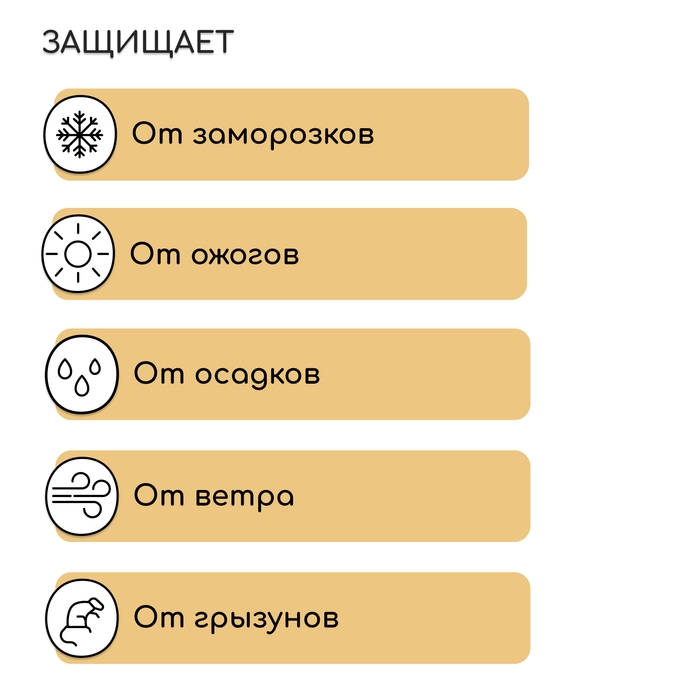 Чехол для растений, трапеция на шнурках, 100 &times; 80 см, спанбонд с УФ-стабилизатором, плотность 60 г/м&sup2;