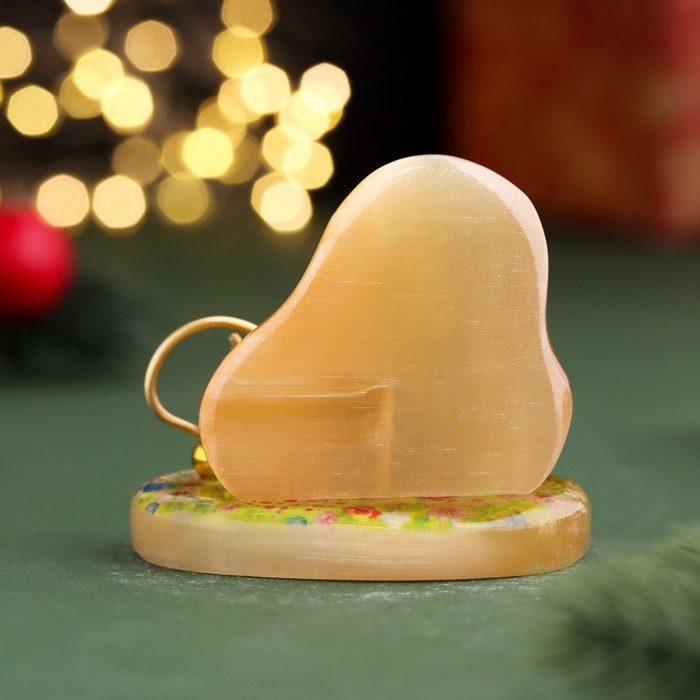 Сувенир Сувенир "Будьте счастливы! 2025", с колокольчиком, селенит, 6х6х4,5 см