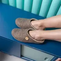 Домашние валенки Step, серо-коричневые (натуральные), размер 42