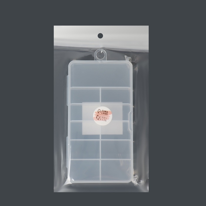 Органайзер для декора, с подвесом, 11 ячеек, 14,5 &times; 8 &times; 1,7 см, цвет прозрачный