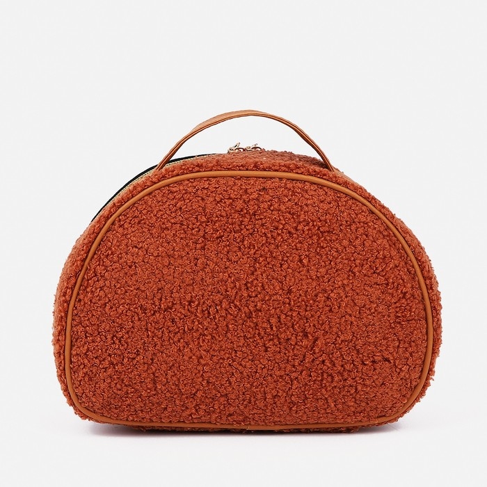 Косметичка на молнии, цвет коричневый Косметичка на молнии, цвет коричневый