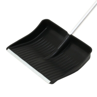 Лопата пластиковая, ковш 410 &times; 515 мм, с оцинкованной планкой, алюминиевый черенок