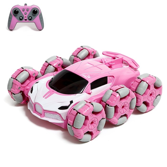 Машина радиоуправляемая &laquo;Трюковая&raquo;, с аккумулятором, дым, цвет розовый