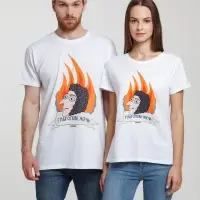 Футболка женская &laquo;Глаголом жечь&raquo;, белая, размер XL