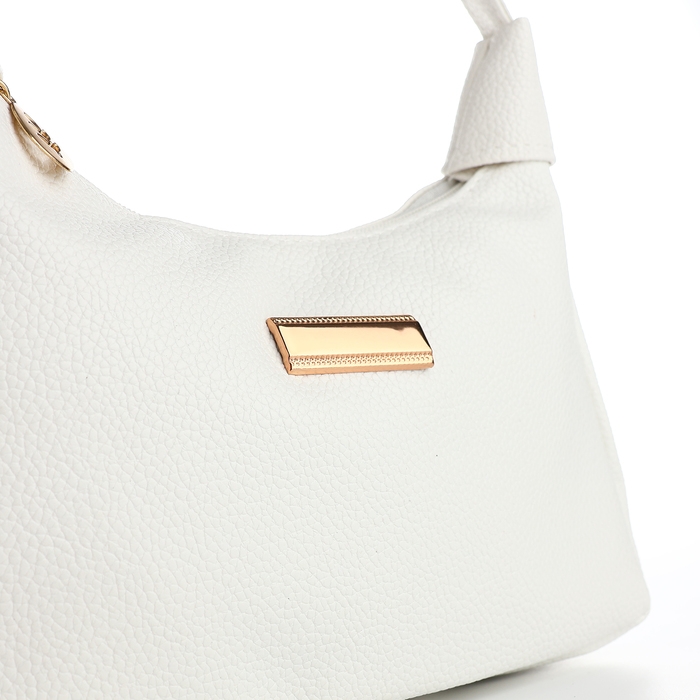 Сумка женская на молнии, цвет белый