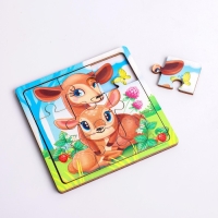 Пазл &laquo;Олениха и оленёнок&raquo;, 9 деталей