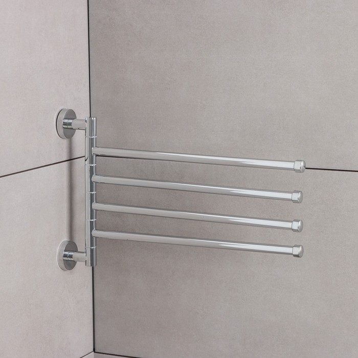 Держатель для полотенец, 4 спицы, 34,5×21 см, цвет хром Держатель для полотенец, 4 спицы, 34,5×21 см, цвет хром