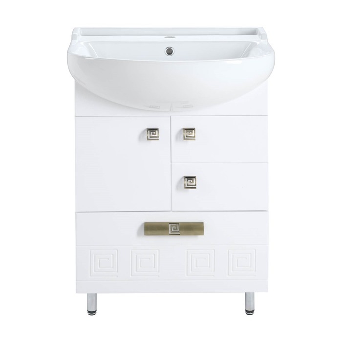 Комплект мебели для ванной комнаты Комплект мебели для ванной комнаты "Этно 60/3": тумба с раковиной + зеркало-шкаф