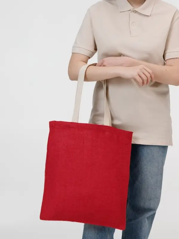 Холщовая сумка на плечо Juhu, красная Холщовая сумка на плечо Juhu, красная
