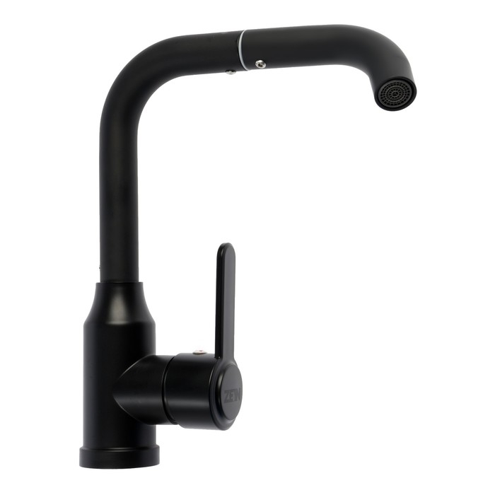 Смеситель для кухни ZEIN Z3702, однорычажный, поворотный излив высотой 20 см, черный Смеситель для кухни ZEIN Z3702, однорычажный, поворотный излив высотой 20 см, черный