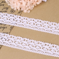 Кружево вязаное, 40 мм &times; 10 &plusmn; 1 м, цвет белый