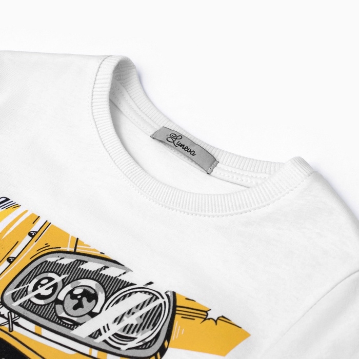 Футболка для мальчика, цвет белый, рост 116 см