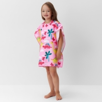 Полотенце-пончо детское LoveLife "Динозавры", цв. розовый, 60х120 см, 100% пэ, 230 г/м2 Полотенце-пончо детское LoveLife "Динозавры", цв. розовый, 60х120 см, 100% пэ, 230 г/м2