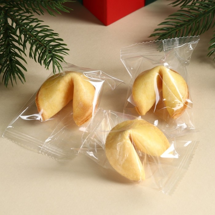 Печенье с предсказаниями &laquo;Счастья в Новом году&raquo;, 18 г ( 3 шт. х 6 г).