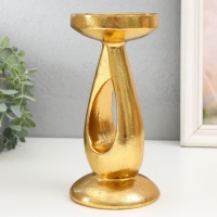 Подсвеник полистоун на 1 свечу "Капля" золото 10,5х10,5х20,5 см Подсвеник полистоун на 1 свечу "Капля" золото 10,5х10,5х20,5 см