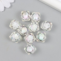 Бусина для творчества пластик "Кристалл-многогранник белый" набор 10 шт. 1,6х1,6х1,6 см Бусина для творчества пластик "Кристалл-многогранник белый" набор 10 шт. 1,6х1,6х1,6 см