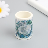 Клейкая лента бумага "Голубые цветы" ширина 5,4 см намотка 3 м 5,4х3,8х3,8 см Клейкая лента бумага "Голубые цветы" ширина 5,4 см намотка 3 м 5,4х3,8х3,8 см