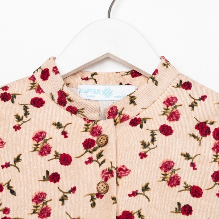 Платье детское KAFTAN Платье детское KAFTAN "Цветы", р. 30 (98-104), бежевый