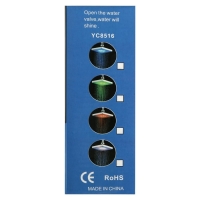 Лейка стационарная ZEIN Z3194, с LED подсветкой, 3 цвета, пластик, хром Лейка стационарная ZEIN Z3194, с LED подсветкой, 3 цвета, пластик, хром