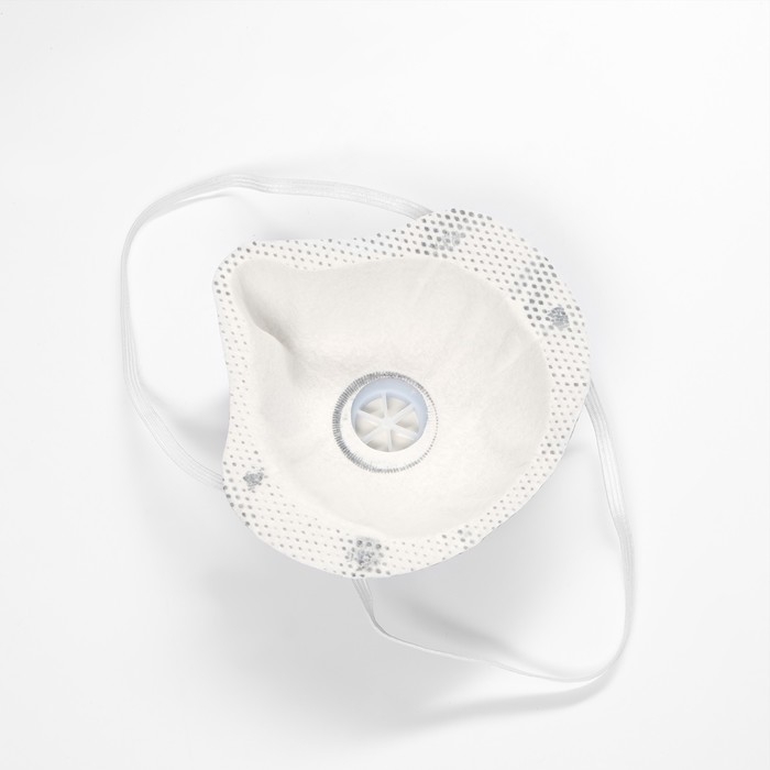 Полумаска фильтрующая, формованная с клапаном и угольным слоем, FFP1 Полумаска фильтрующая, формованная с клапаном и угольным слоем, FFP1