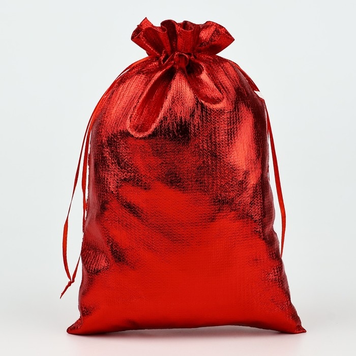 Мешочек подарочный парча &laquo;С Новым годом&raquo;, красный, 16 х 24 см, Новый год