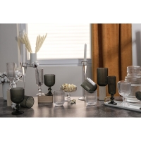 Бокал для вина стеклянный Magistro &laquo;Грани&raquo;, 250 мл, 8&times;14,5 см, цвет графит