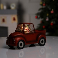 Светодиодная фигура &laquo;Машина снеговика&raquo; 22 &times; 11 &times; 9 см, пластик, батарейки ААх3 (не в комплекте), USB, свечение тёплое белое