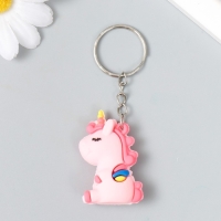 Брелок резина "Спящий единорог с крыльями" МИКС 5,6х3,4х2,1 см