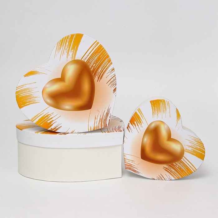 Набор коробок 3 в 1 Сердца 22*20*9/19*17*7,5/16*13,5*6 см