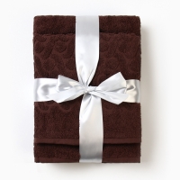 Набор махровых полотенец Spelt коричневый 50х90см + 70х130см, махра 330г/м хл100%
