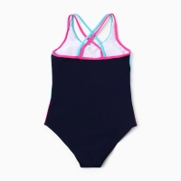 Купальник слитный для девочек, цвет темно-синий, рост 158-164 см