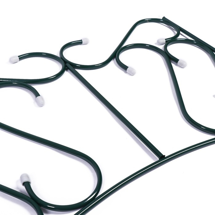 Ограждение декоративное, 80 &times; 380 см, 5 секций, металл, зелёное, &laquo;Комбинированный&raquo;