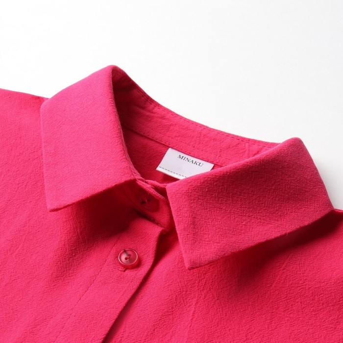 Костюм для девочки (рубашка и шорты) MINAKU, цвет фуксия, рост 134-140 см Костюм для девочки (рубашка и шорты) MINAKU, цвет фуксия, рост 134-140 см