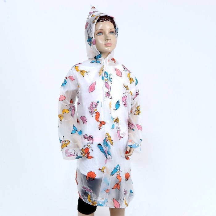 Дождевик детский &laquo;Милая русалочка&raquo; (125-155 см)