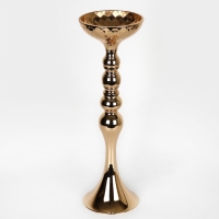 Подсвечник металл на 1 свечу &laquo;Ричард&raquo; цвет золото 12.5 х 12.5 х 44 см